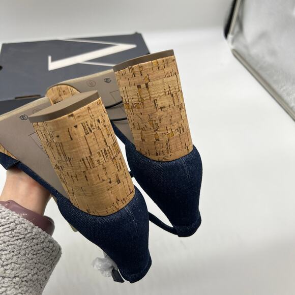 Worthington Womens Panama Block Heel Pumps Denim Size 9M - Picture 8 of 10